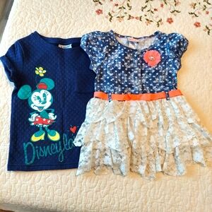 Little Lass 6x dress and Disney top Size S 4/5 NWT